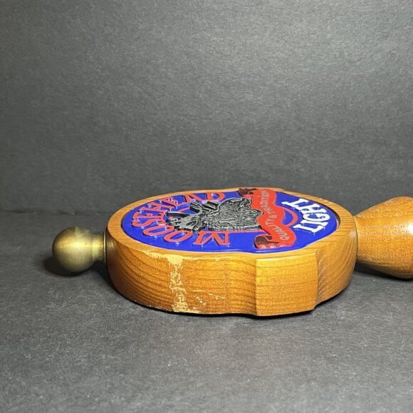 Vintage Rare Moosehead Light Wooden Beer Tap Handle Knob Bartending Barware 11" - Picture 5 of 7